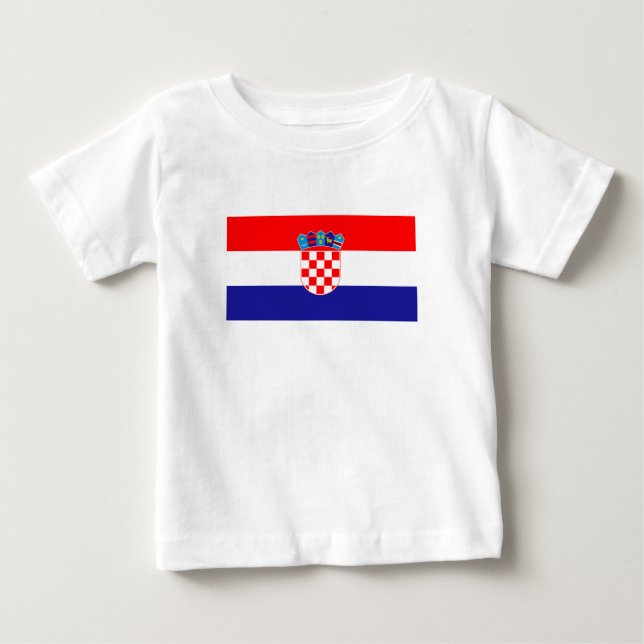 Kroatisk flagg t shirt (Framsida)