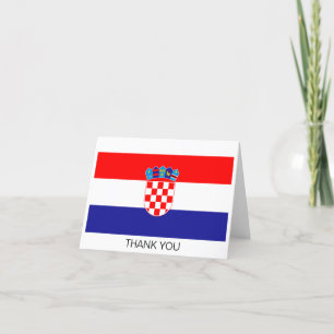 Kroatisk flagg tack kort
