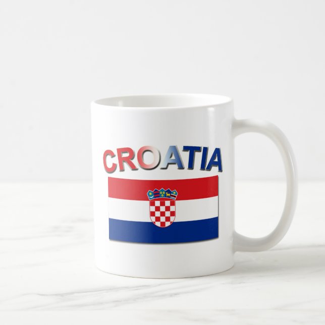 Kroatisk flagga 2 kaffemugg (Höger)