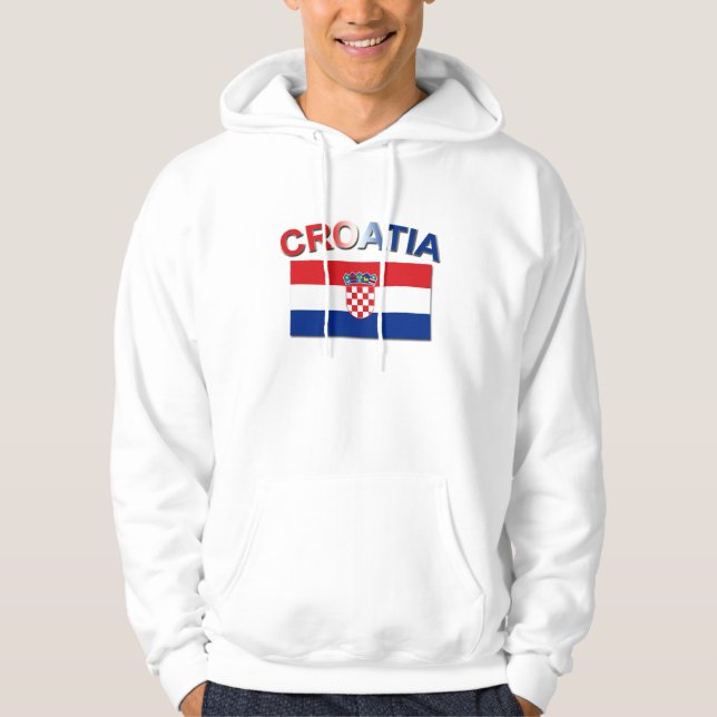 Kroatisk flagga 2 sweatshirt (Framsida)