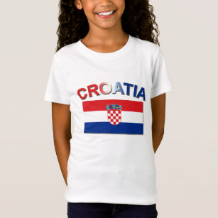 Kroatisk flagga 2 t shirt