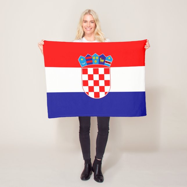 Kroatisk flagga fleecefilt (På plats)