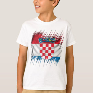 Kroatisk flagga för dokumentförstörare t-shirt