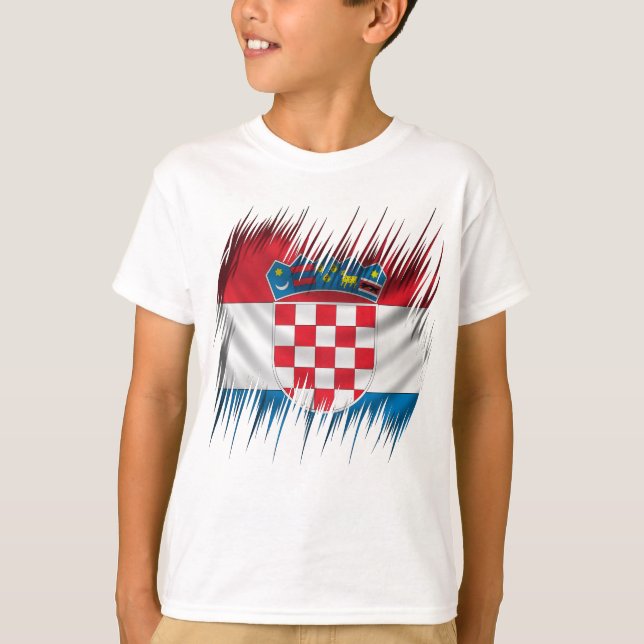 Kroatisk flagga för dokumentförstörare t-shirt (Framsida)