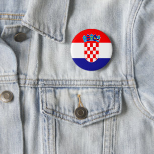 Kroatisk flagga knapp