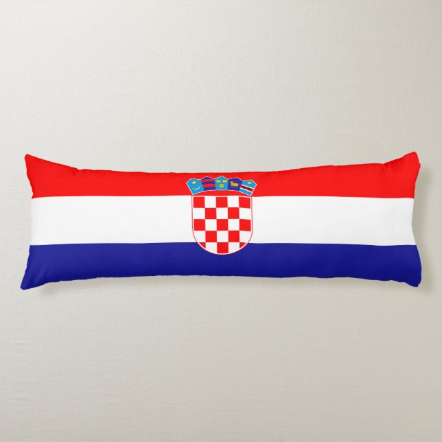 Kroatisk flagga kroppskudde (Framsidan)