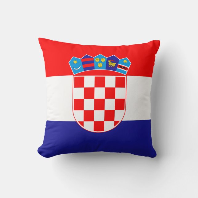 Kroatisk flagga kudde (Framsida)