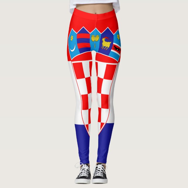 Kroatisk flagga leggings (Framsida)