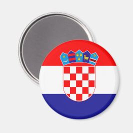Kroatisk flagga med statsvapen magnet