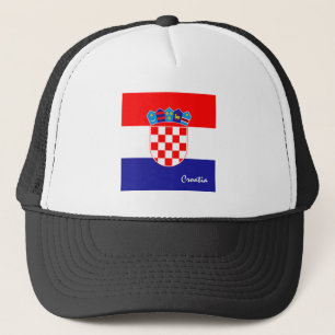 Kroatisk flagga och Kroatien helgdag/sportfantaste Keps