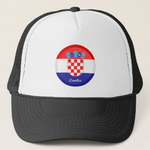 Kroatisk flagga och Kroatien helgdag/sportfantaste Keps