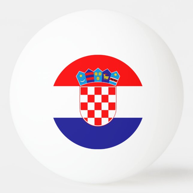 Kroatisk flagga pingisboll (Framsidan)