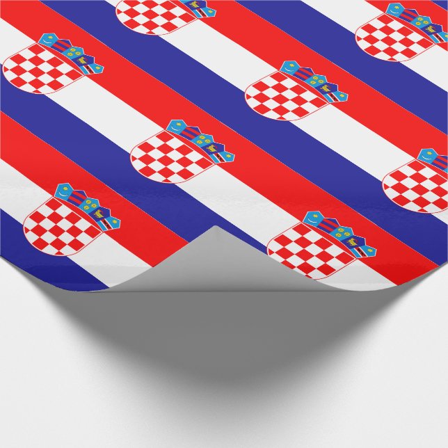 Kroatisk flagga presentpapper (Hörn)