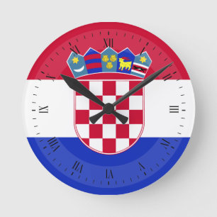 Kroatisk flagga rund klocka