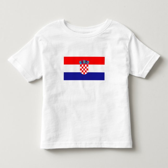 Kroatisk flagga t shirt (Framsida)