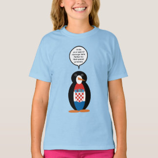 Kroatisk flagga talande Ms Penguin Personlig T Shirt
