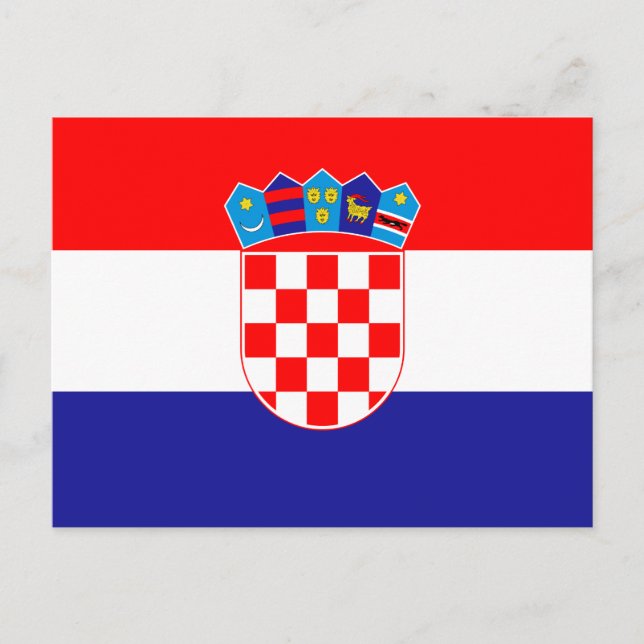 Kroatisk flagga vykort (Framsida)
