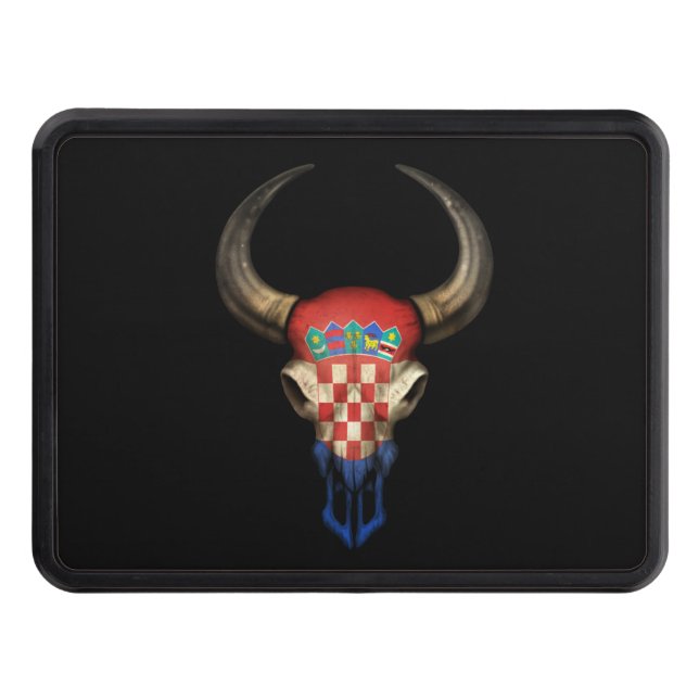 Kroatisk flaggatjurskalle skydd för dragkrok (Framsidan)