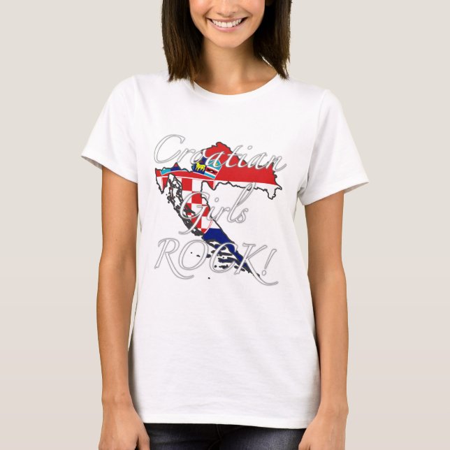 Kroatisk flickasten! t-shirt (Framsida)