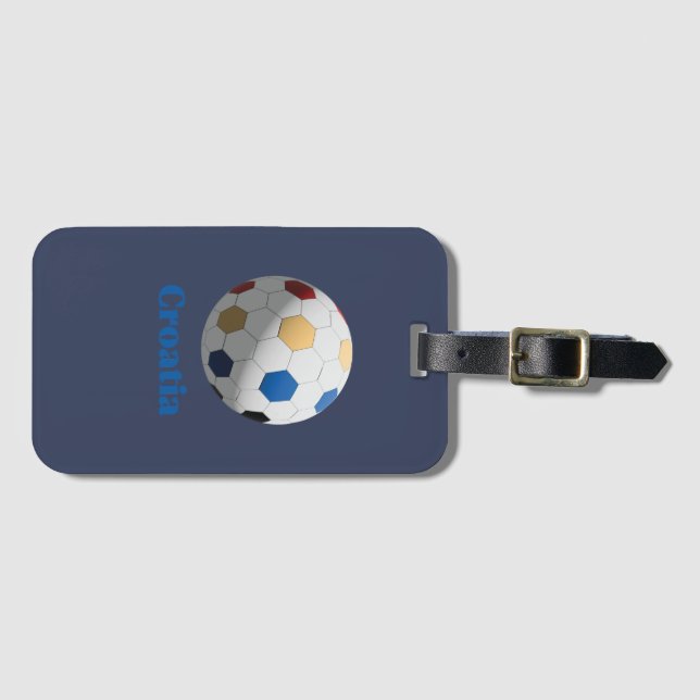 Kroatisk fotboll bagagebricka (Framsida horisontal)