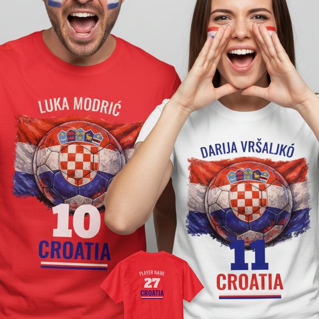 Kroatisk fotbollsarvsflagga Fotbollsgrafik T Shirt (Skapare uppladdad)