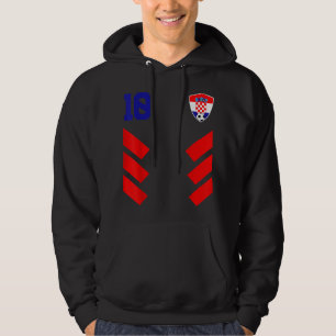 Kroatisk fotbollsspelare Jersey Kroatien Hoodie