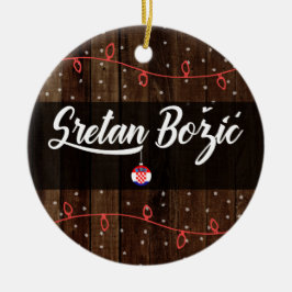 Kroatisk god jul, Sretan lantliga Božić Julgransprydnad Keramik