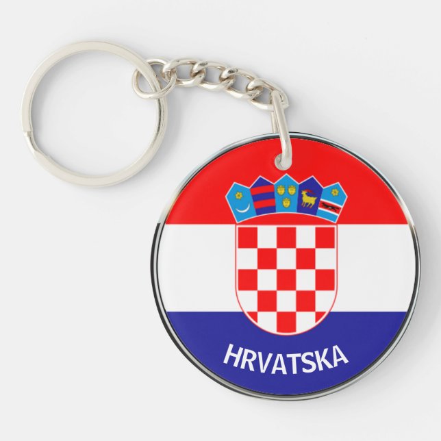 Kroatisk Jacka av Arm med text, hrvatski grb (Framsidan)