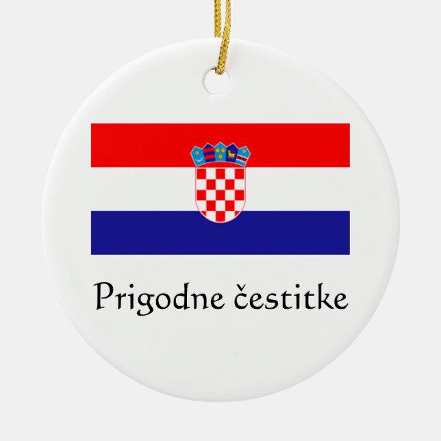 Kroatisk Julhälsning Ornament (Framsidan)