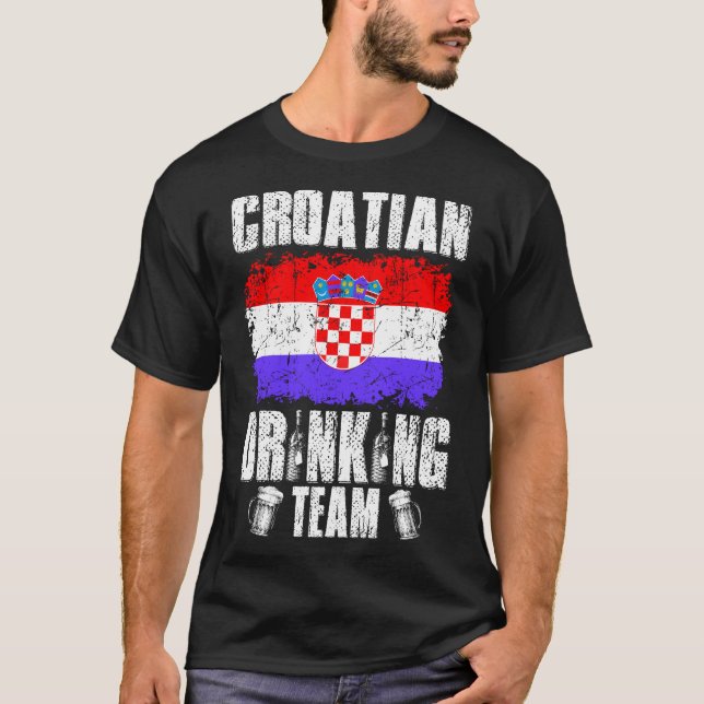 Kroatisk jultröja i dricksteam t shirt (Framsida)