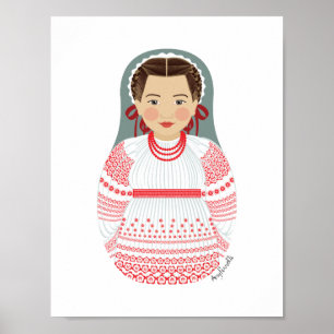Kroatisk Matryoshka-affisch Poster