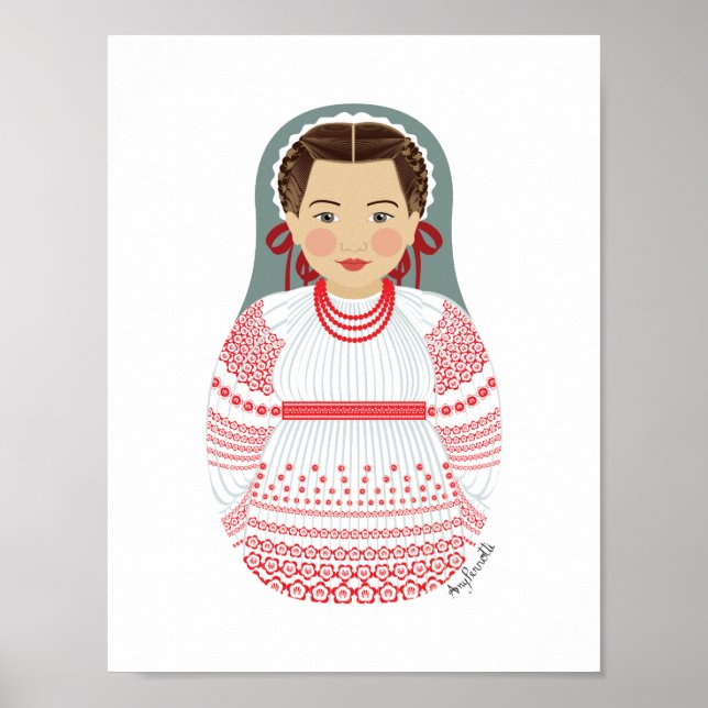 Kroatisk Matryoshka-affisch Poster (Framsidan)