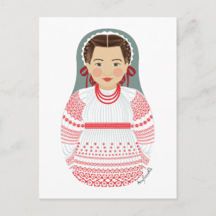 Kroatisk Matryoshka vykort