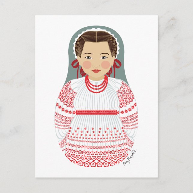 Kroatisk Matryoshka vykort (Framsida)