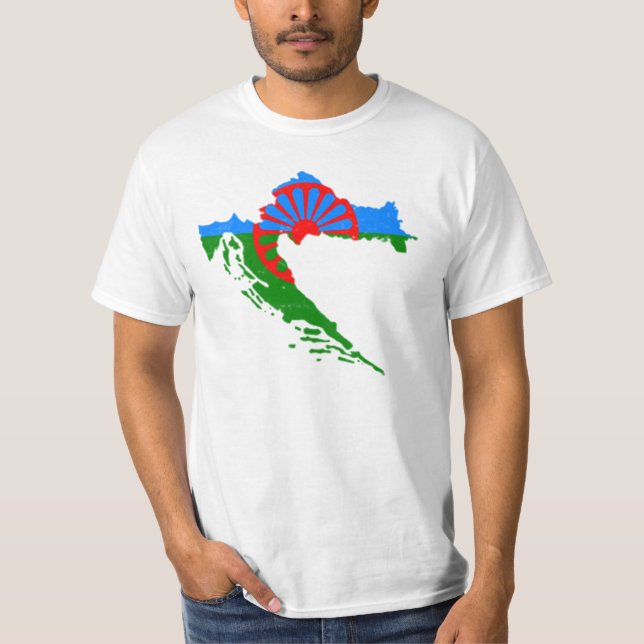 Kroatisk Roma T-tröja T-shirt (Framsida)