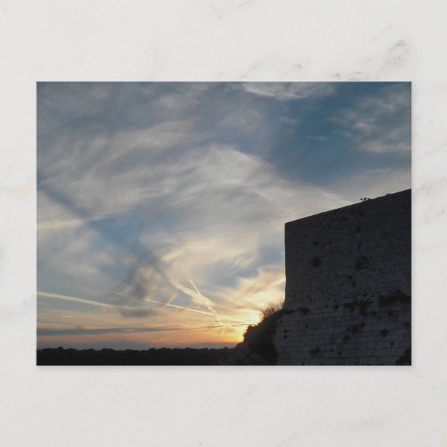 Kroatisk solnedgång vykort (Framsida)