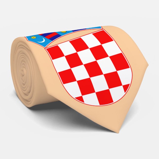 Kroatisk vapensköld Patriotisk slips (Rullad)