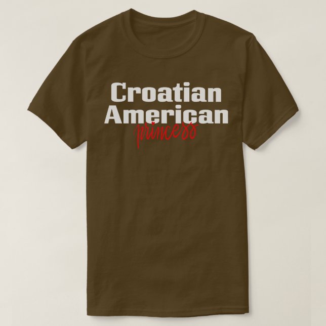 Kroatiska amerikanska 1 t shirt (Design framsida)