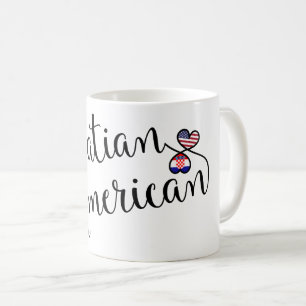 Kroatiska amerikanska Entwed Hearts Mugg