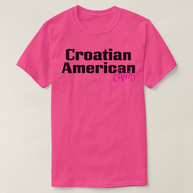 Kroatiska amerikanska Mamma 3 T Shirt (Design framsida)