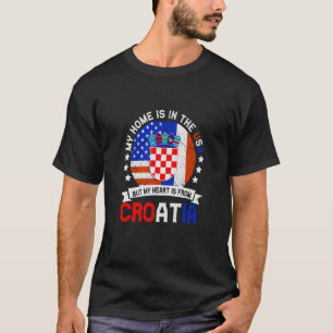 Kroatiska amerikanska Patriot Heart kommer från Kr T Shirt
