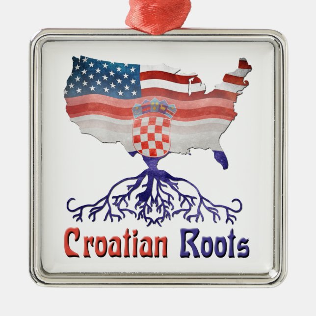 Kroatiska amerikanska rötter Ornament Dekoration (Framsidan)