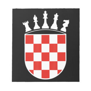 Kroatiska Färg Chess Player-presenter för kroat Anteckningsblock