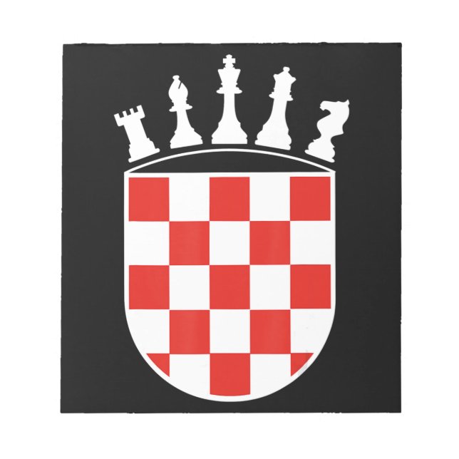 Kroatiska Färg Chess Player-presenter för kroat Anteckningsblock (Framsida)