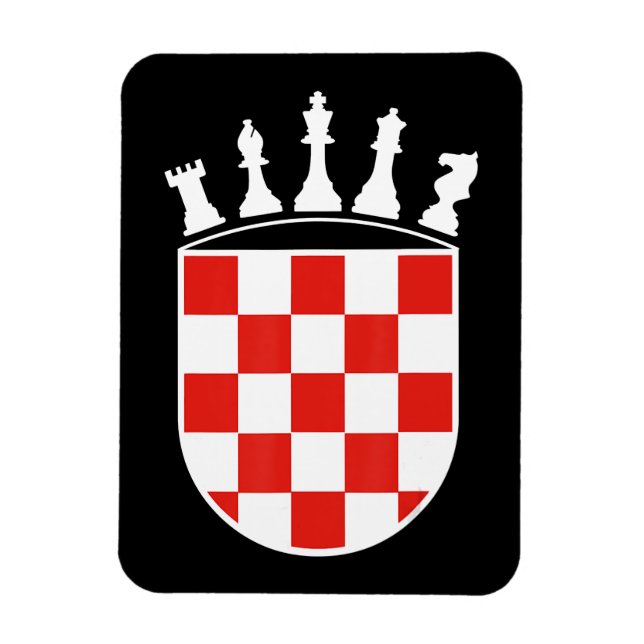 Kroatiska Färg Chess Player-presenter för kroat Magnet (Vertikal)