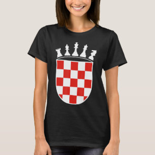 Kroatiska Färg Chess Player-presenter för kroat T Shirt