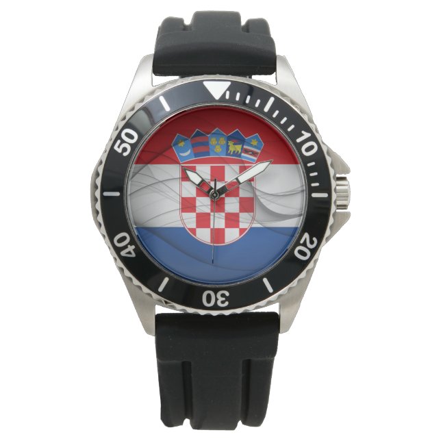 Kroatiska Flagga Armbandsur (Framsida)