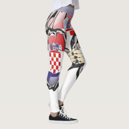 Kroatiska Flagga (blått, rött och vitt) Leggings
