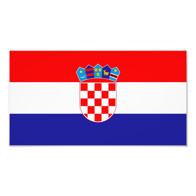 Kroatiska Flagga Fototryck (Framsidan)