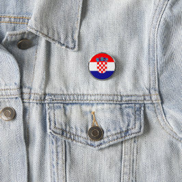 Kroatiska Flagga Jackande Arm Knapp